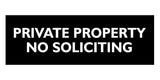 Signs ByLITA Basic Private Property No Soliciting Sign