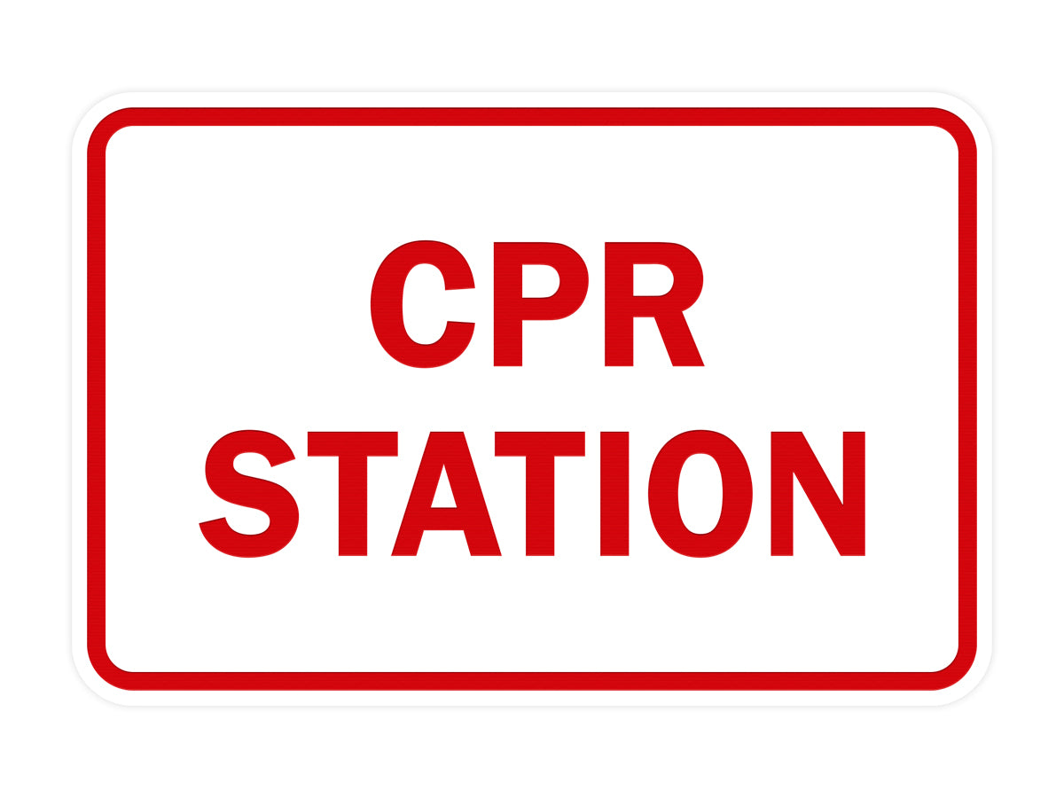 Signs ByLITA Classic CPR Station Sign