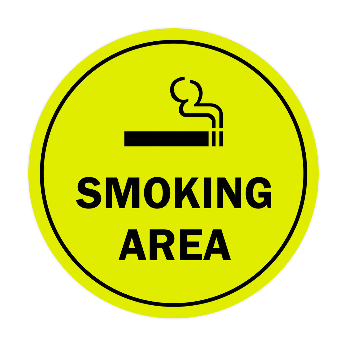 Signs ByLITA Circle Smoking Area Sign