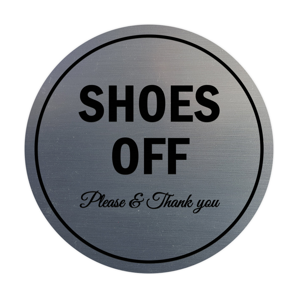 Signs ByLITA Circle Shoes off Please Thank you Sign