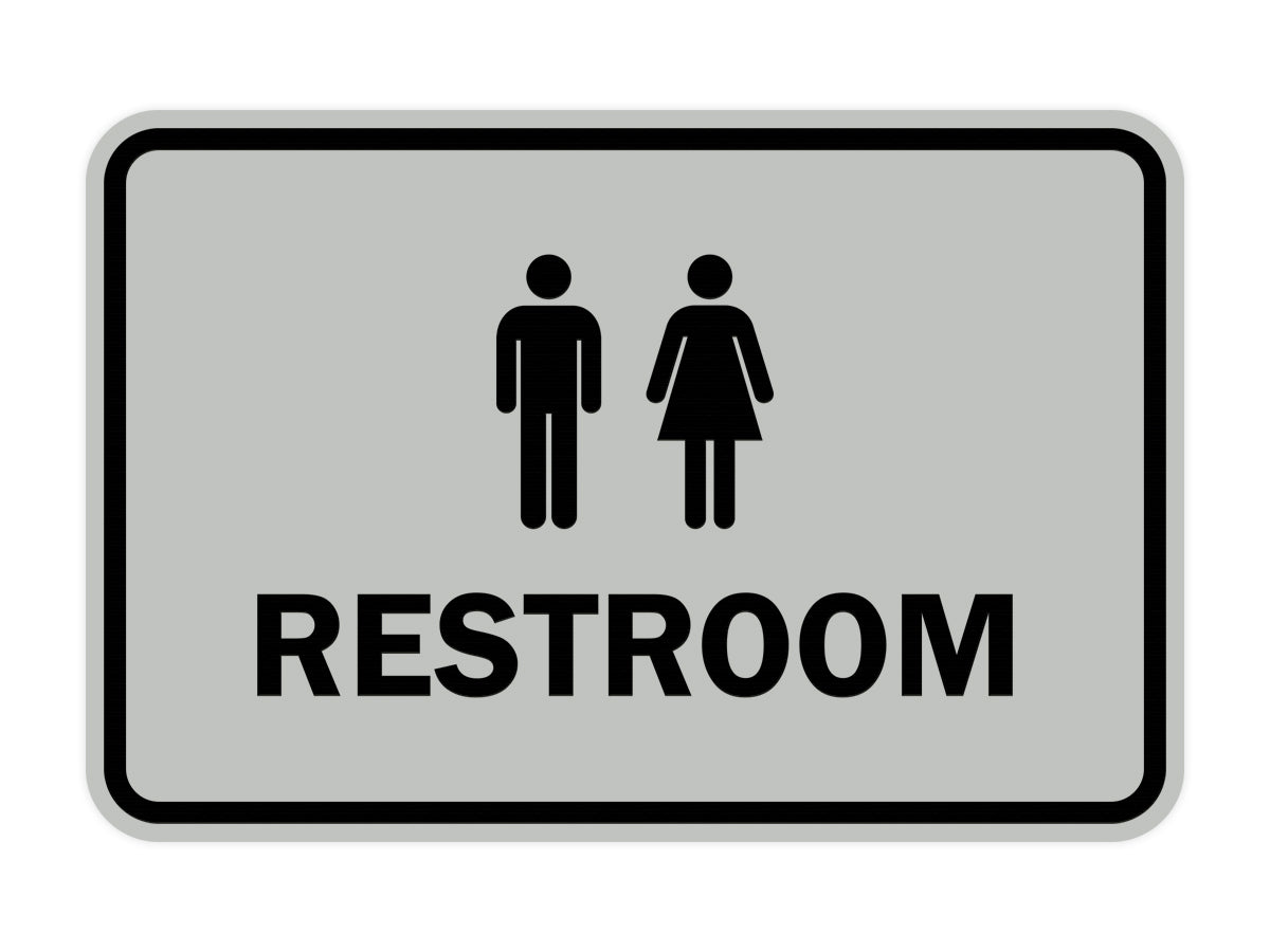Signs ByLITA Classic Framed Unisex Restroom Sign