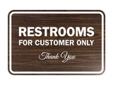 Signs ByLITA Classic Framed Restroom for customers Sign