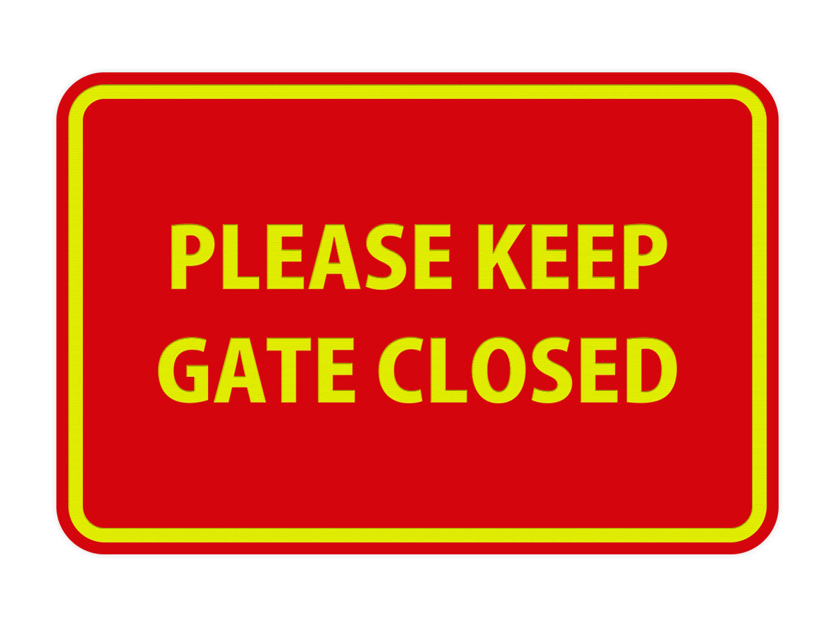 Signs ByLITA Classic Framed Please Keep Gate Closed