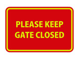 Signs ByLITA Classic Framed Please Keep Gate Closed