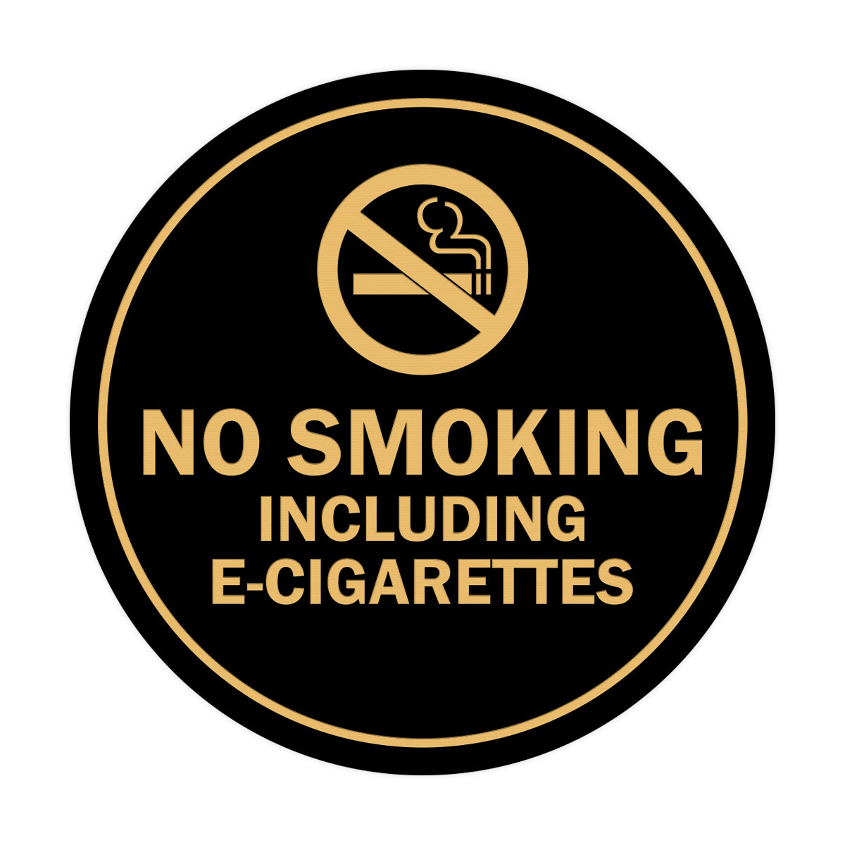 Signs ByLITA Circle No Smoking Including E-Cigarettes Sign