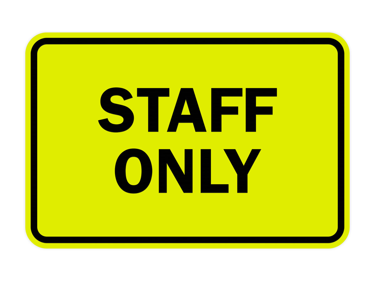 Signs ByLITA Classic Framed Staff Only Sign