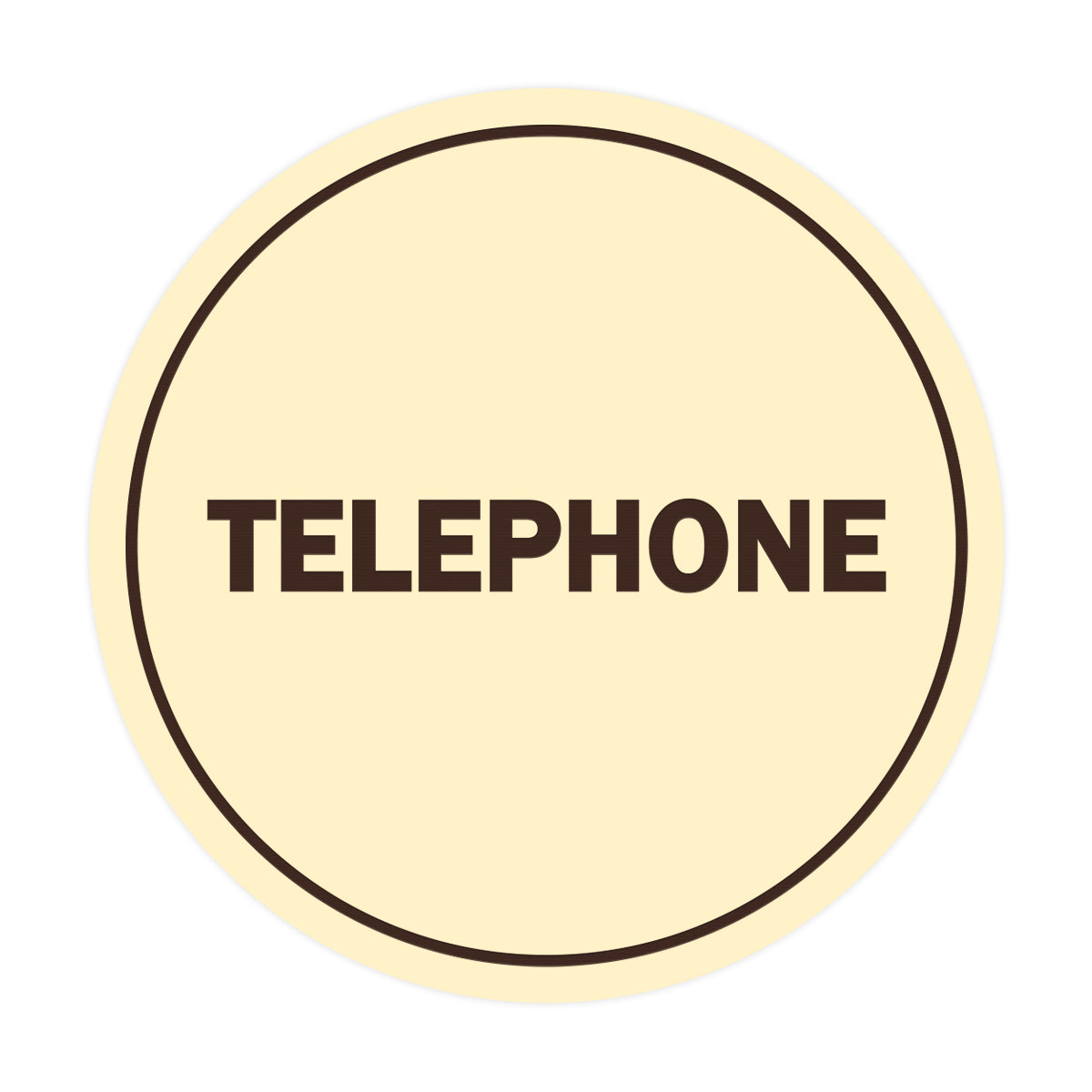Signs ByLITA Circle Telephone Sign
