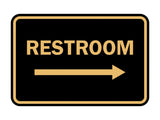 Signs ByLITA Classic Framed Restroom Directional Right Arrow