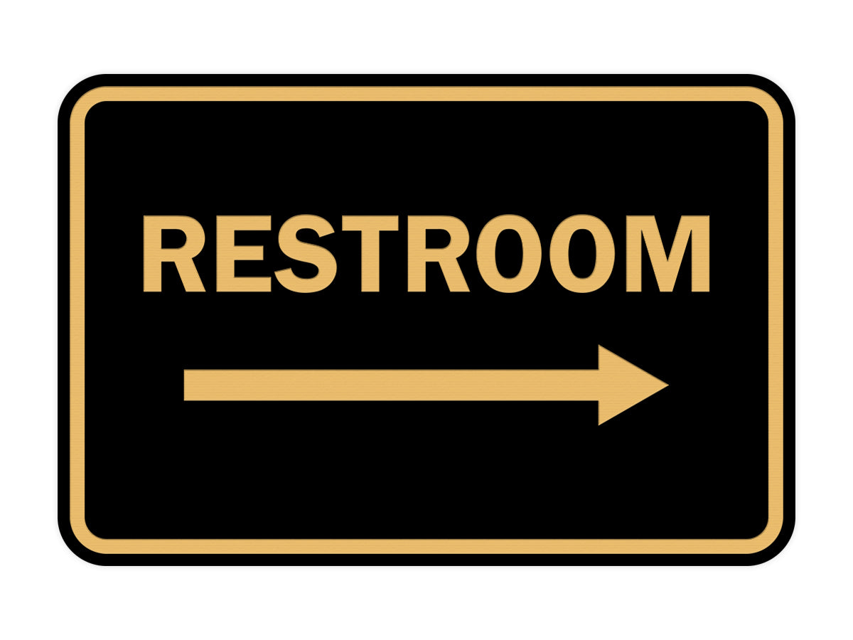 Signs ByLITA Classic Framed Restroom Directional Right Arrow