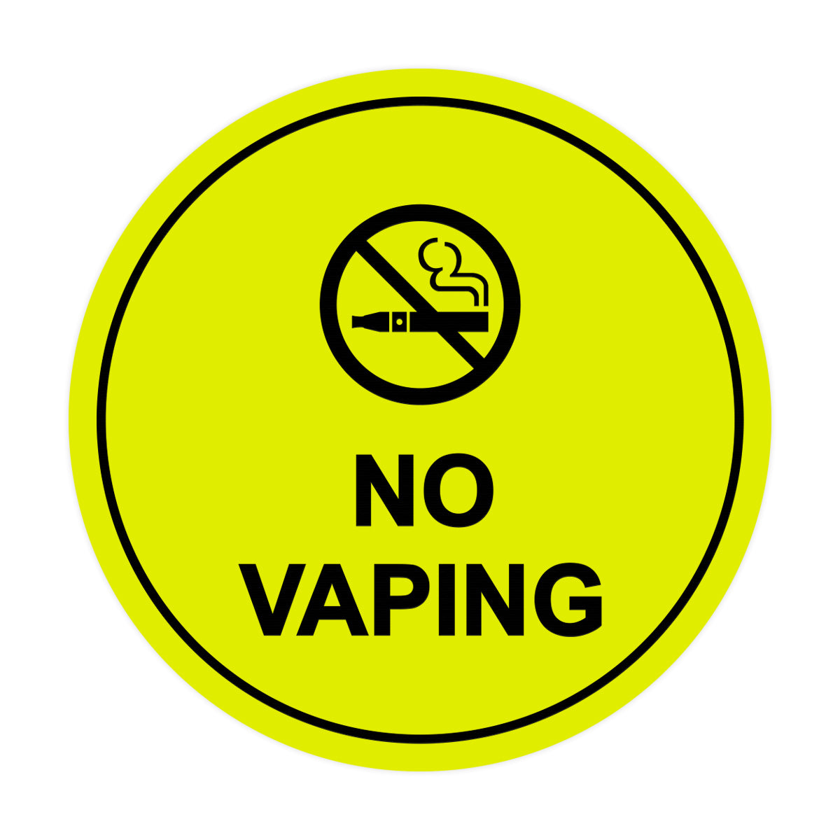 Signs ByLITA Circle No Vaping Sign