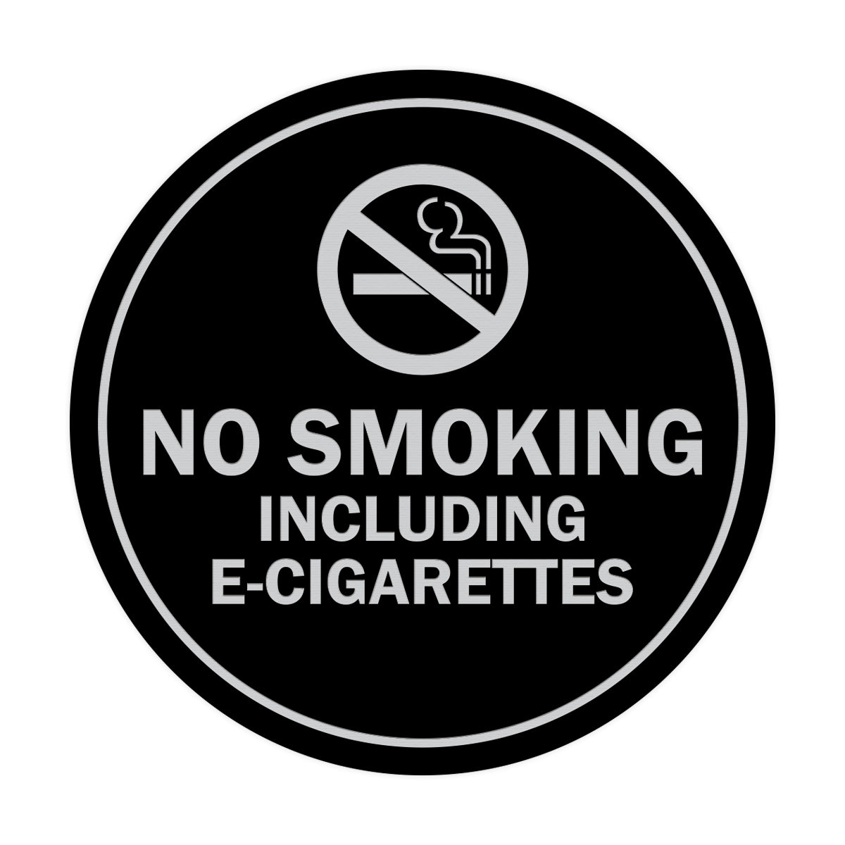 Signs ByLITA Circle No Smoking Including E-Cigarettes Sign
