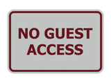 Signs ByLITA Classic Framed No Guest Access Sign