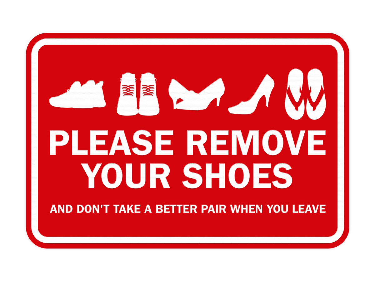 Signs ByLITA Classic Framed Please Remove Your Shoes Sign
