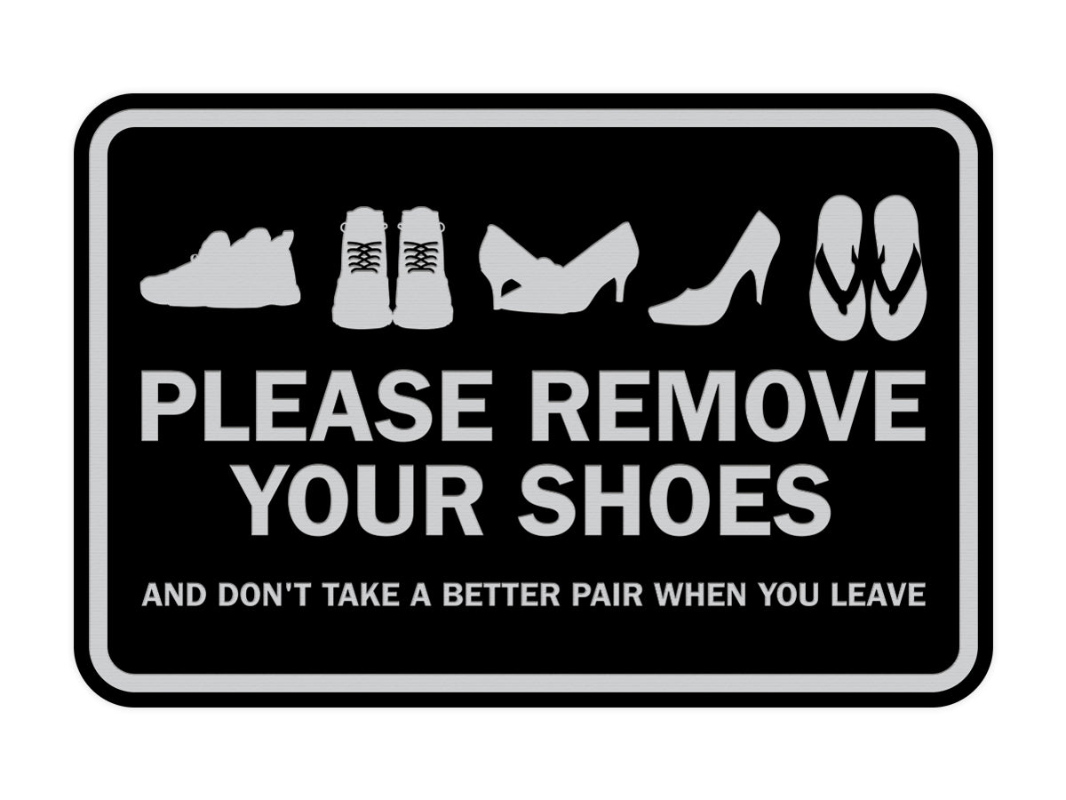 Signs ByLITA Classic Framed Please Remove Your Shoes Sign