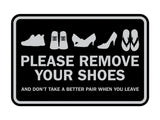 Signs ByLITA Classic Framed Please Remove Your Shoes Sign