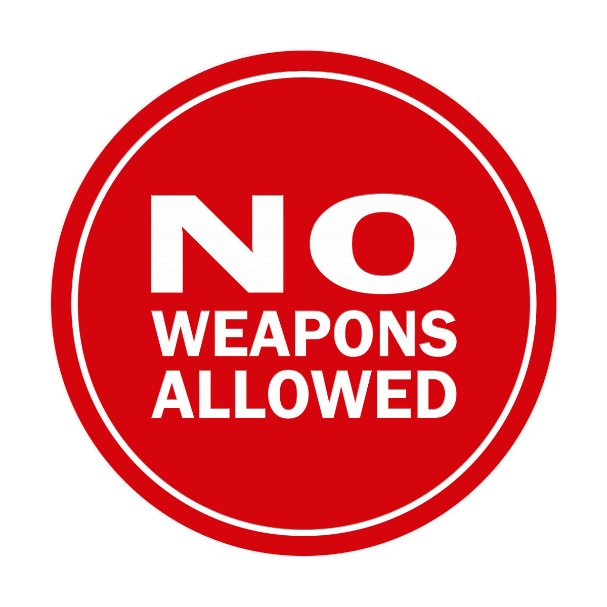 Signs ByLITA Circle No Weapons Allowed Sign