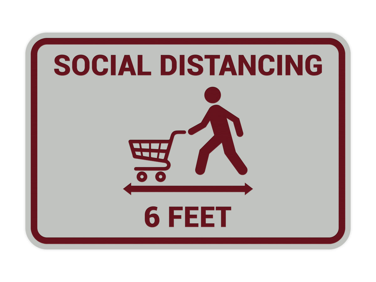Signs ByLITA Classic Framed Social Distancing Sign