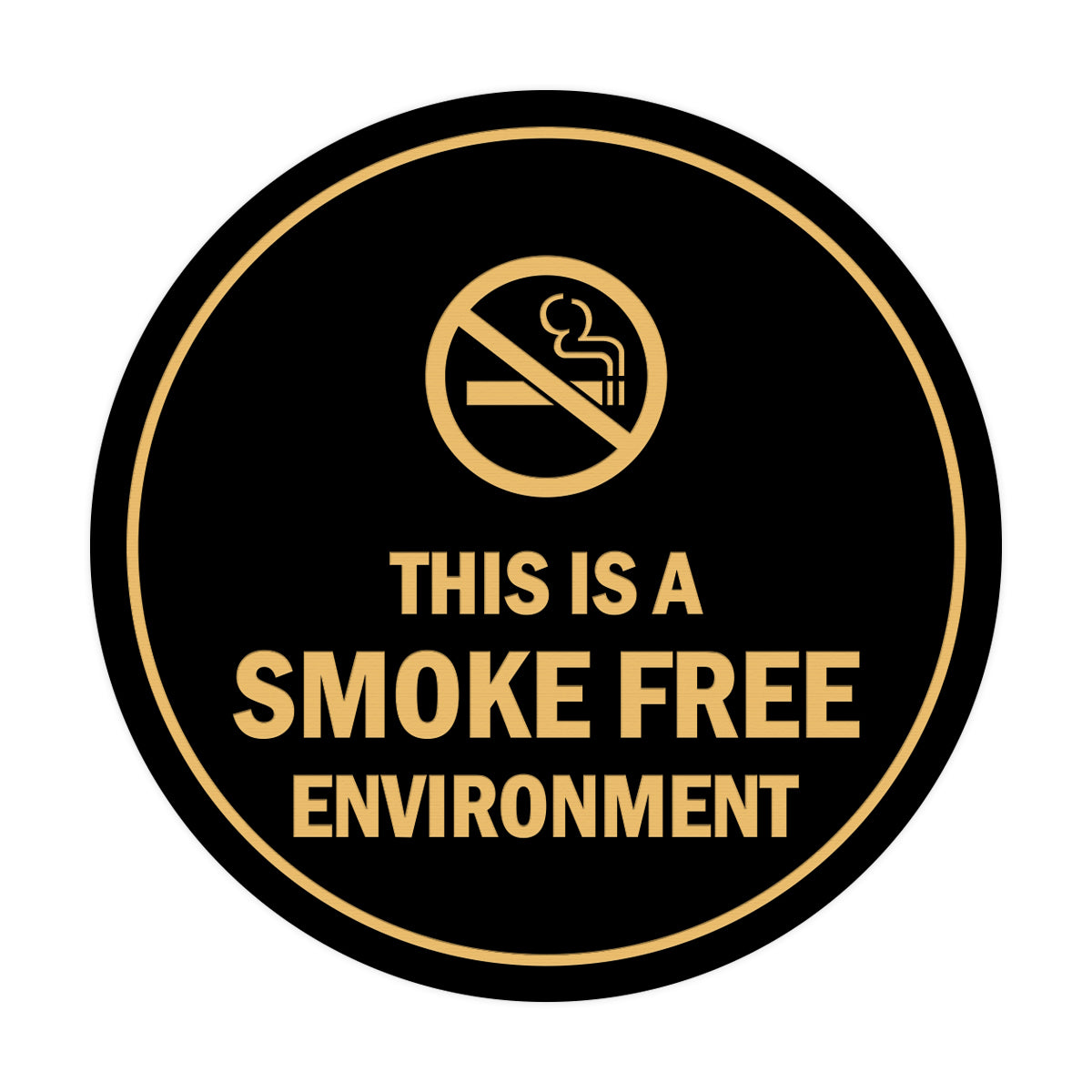 Signs ByLITA Circle This Is A Smoke Free Environment Sign