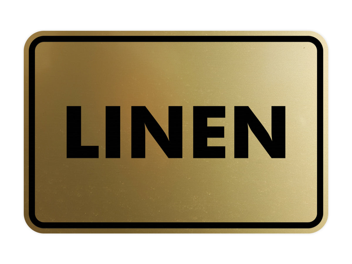 Signs ByLITA Classic Linen Sign with Adhesive Tape, Mounts On Any Surface, Weather Resistant, Indoor/Outdoor Use
