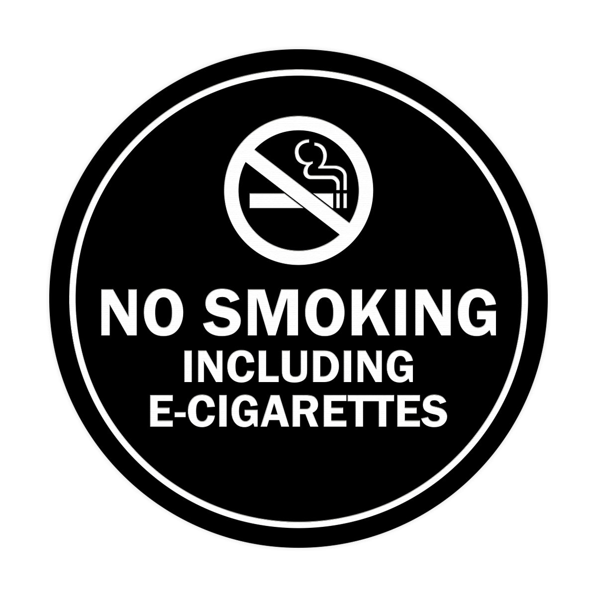 Signs ByLITA Circle No Smoking Including E-Cigarettes Sign