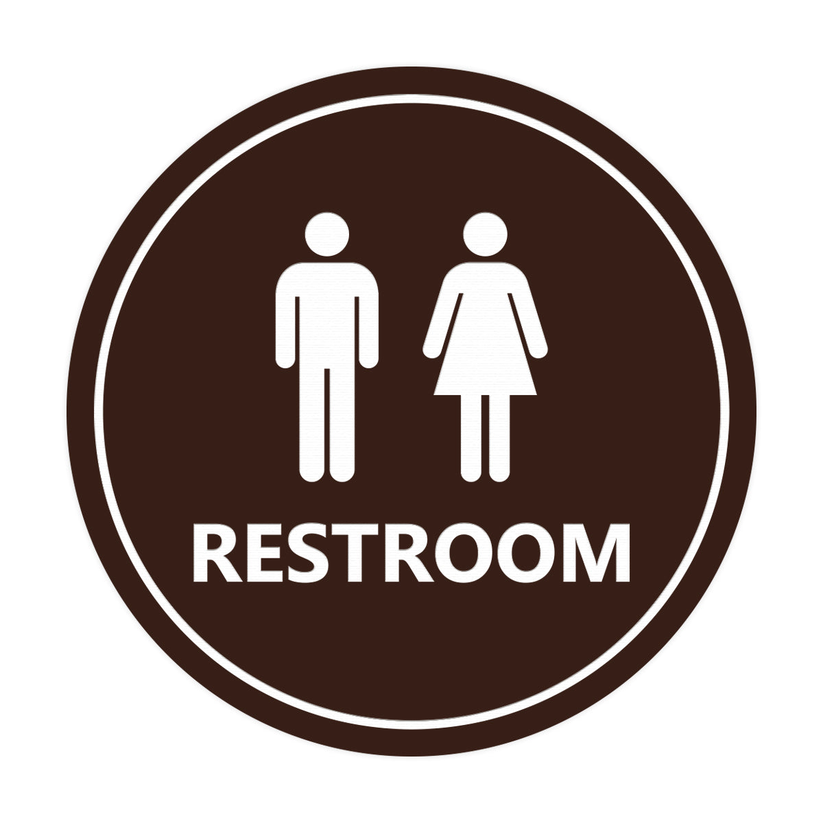 Signs ByLITA Circle Unisex Restroom Sign