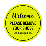 Signs ByLITA Circle Welcome Please Remove Your Shoes Sign