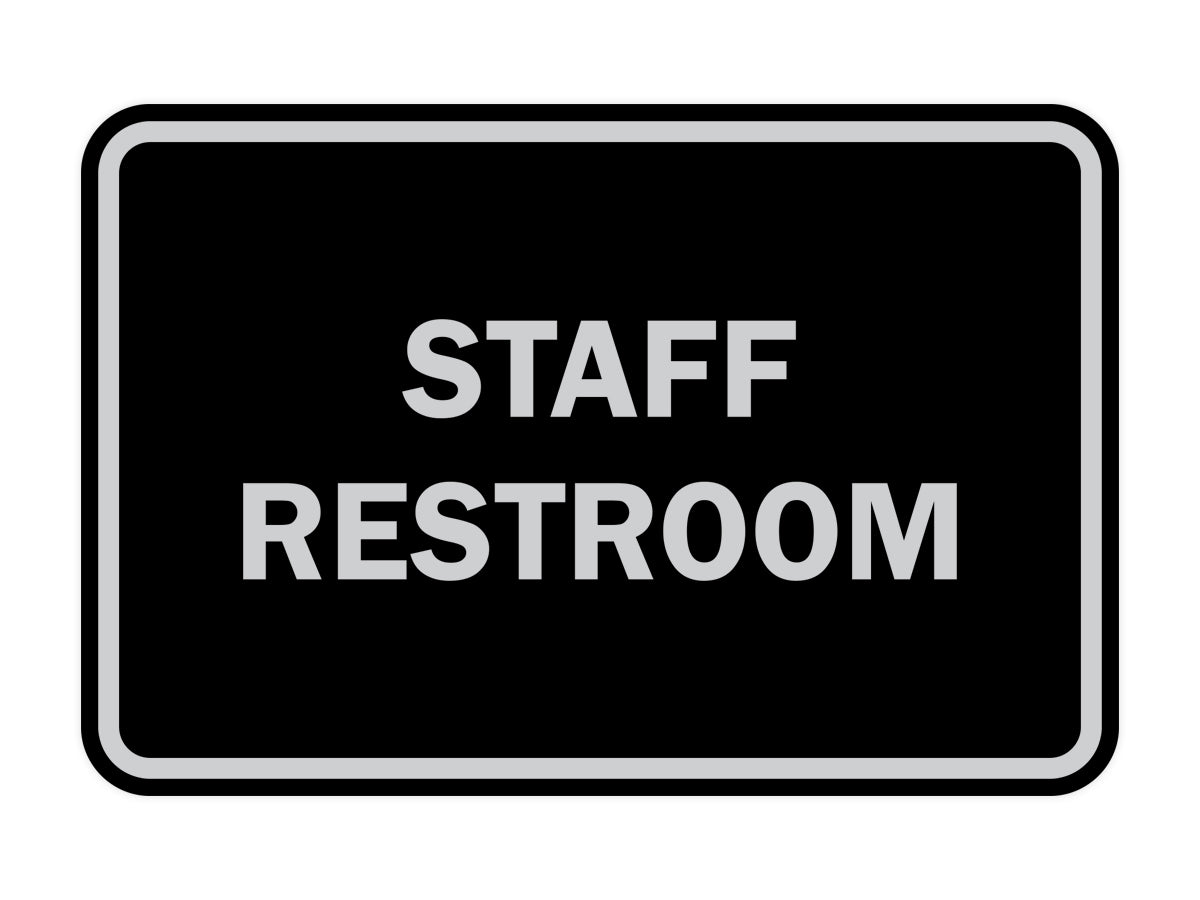 Signs ByLITA Classic Framed Staff Restroom Sign