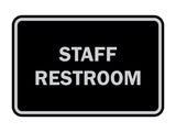 Signs ByLITA Classic Framed Staff Restroom Sign