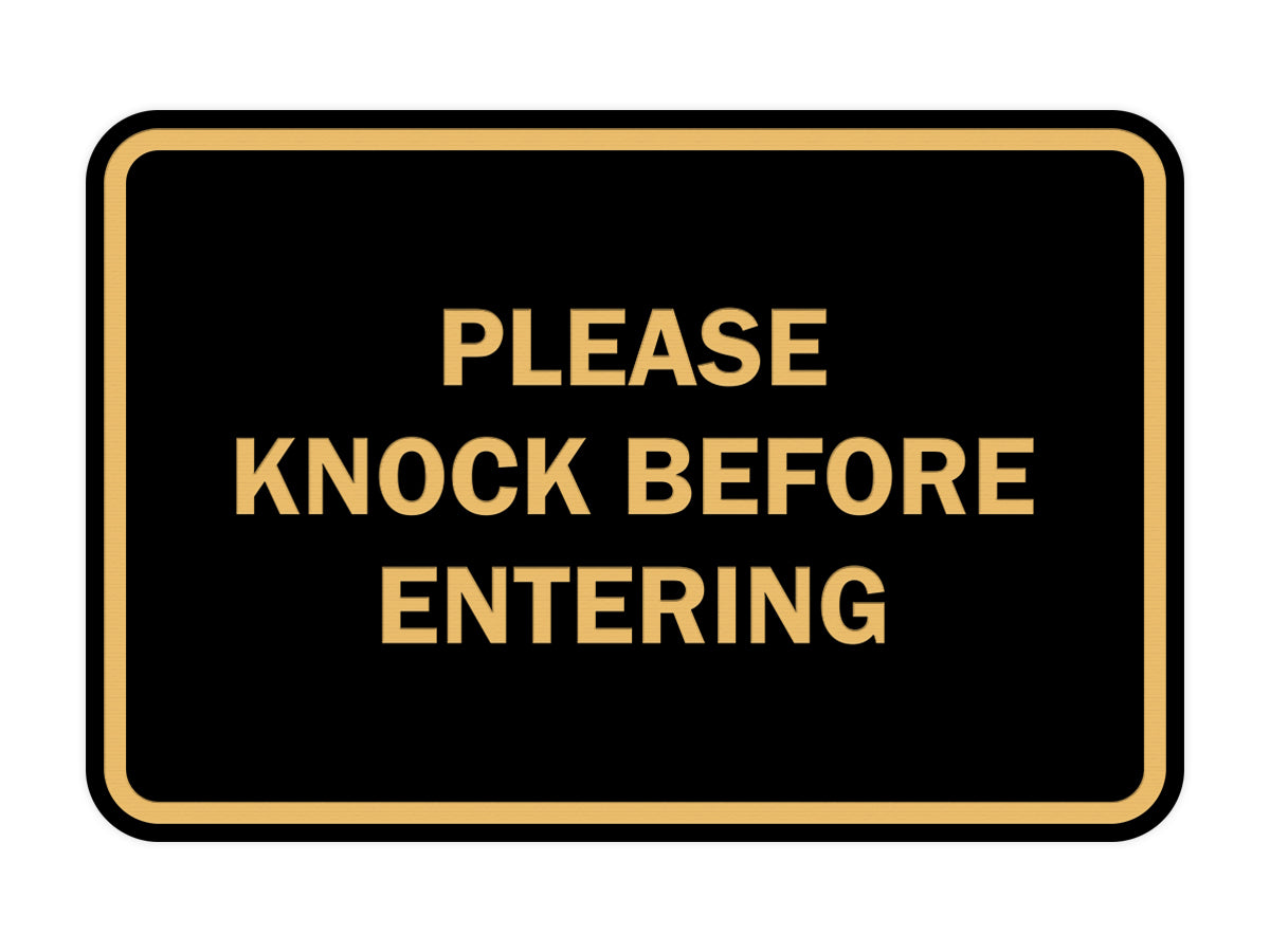 Signs ByLITA Classic Framed Please Knock Before Entering