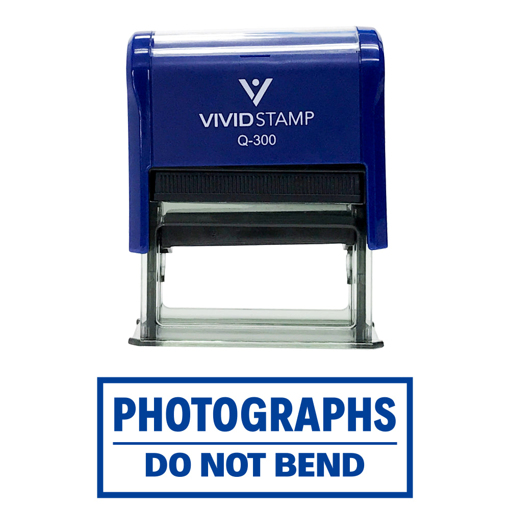 Photographs Do Not Bend Self Inking Rubber Stamp