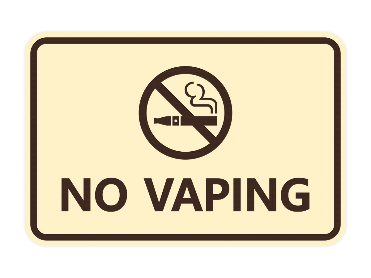 Signs ByLITA Classic Framed No Vaping