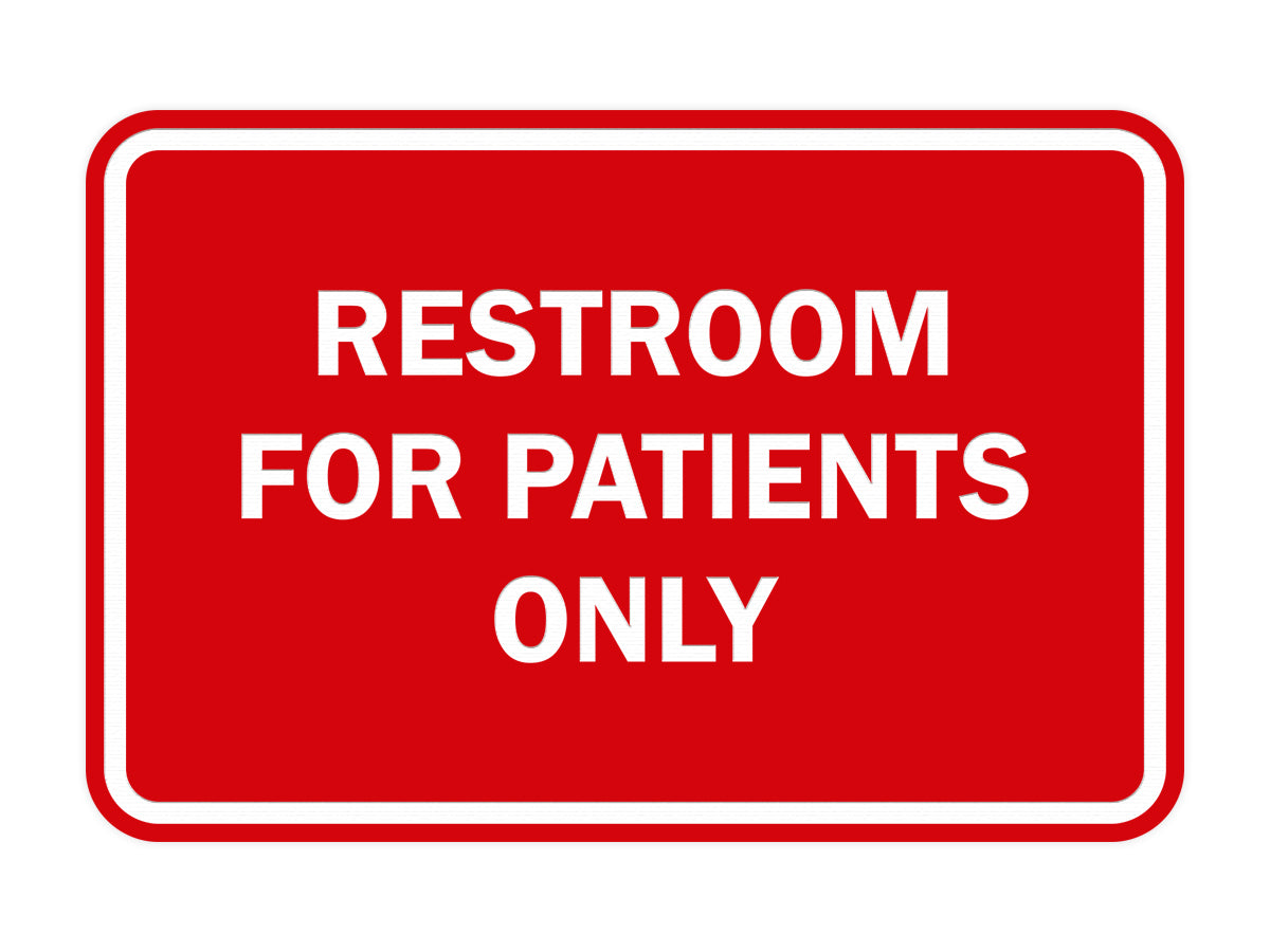 Signs ByLITA Classic Framed Restrooms For Patients Only Sign
