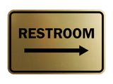 Signs ByLITA Classic Framed Restroom Directional Right Arrow