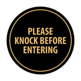 Signs ByLITA Circle Please Knock Before Entering Sign