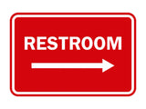 Signs ByLITA Classic Framed Restroom Directional Right Arrow