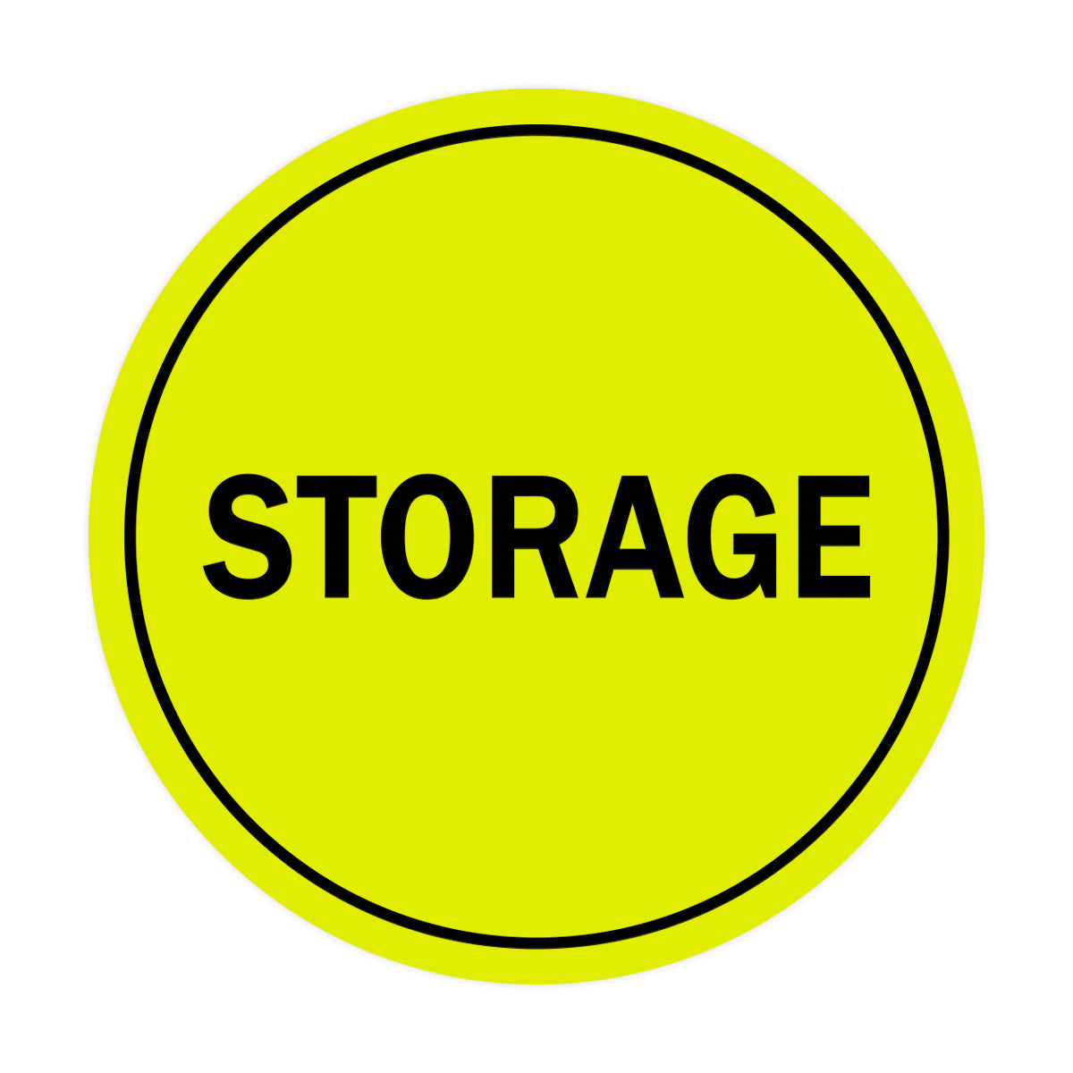Yellow / Black Signs ByLITA Circle Storage Sign
