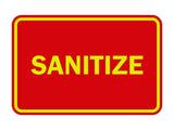 Signs ByLITA Classic Framed Sanitize Sign