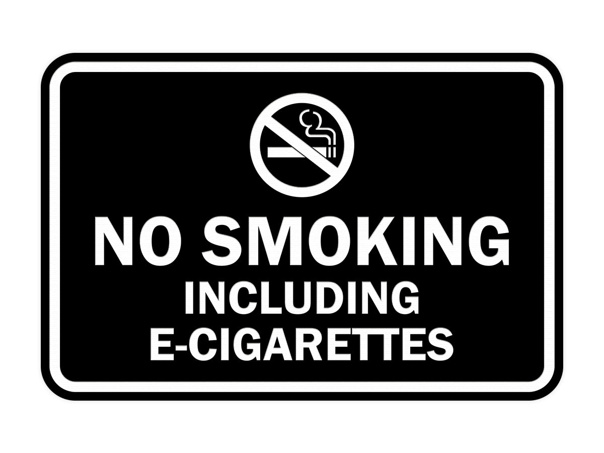 Signs ByLITA Classic Framed No Smoking Including E-Cigarettes Sign