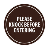 Signs ByLITA Circle Please Knock Before Entering Sign