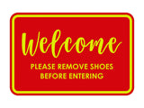 Signs ByLITA Classic Framed Welcome please remove shoes before entering