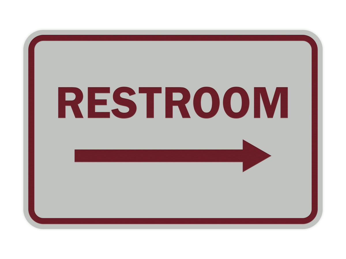 Signs ByLITA Classic Framed Restroom Directional Right Arrow