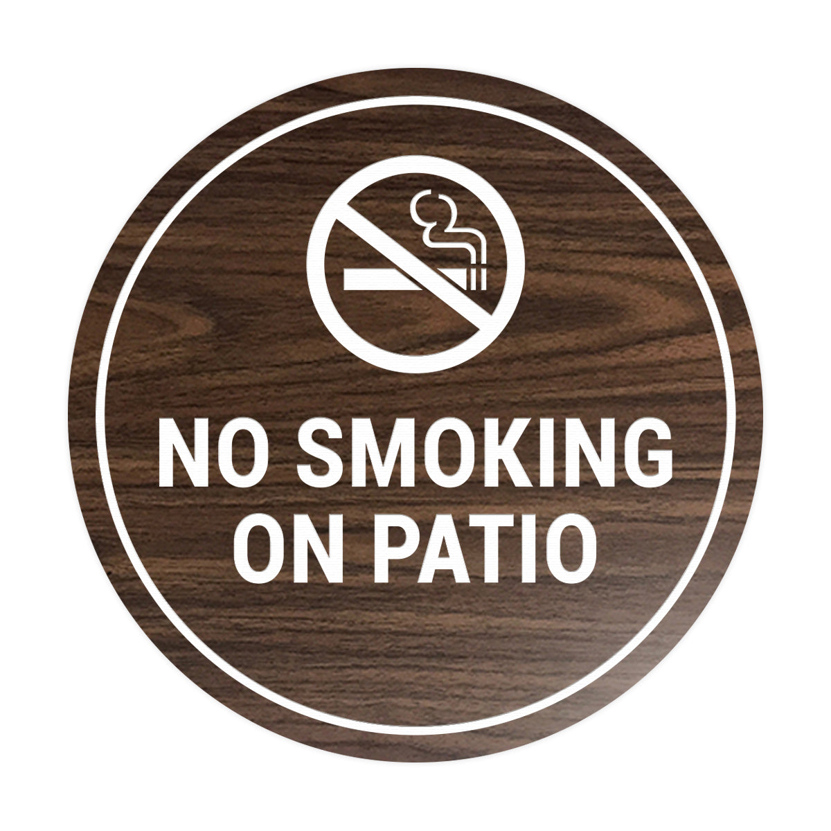 Signs ByLITA Circle No Smoking on Patio Sign