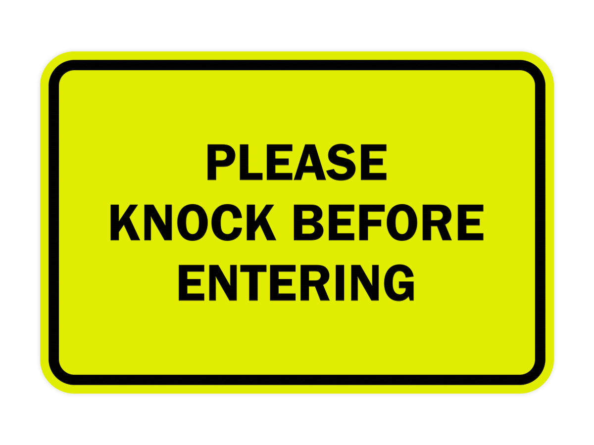 Signs ByLITA Classic Framed Please Knock Before Entering