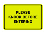 Signs ByLITA Classic Framed Please Knock Before Entering