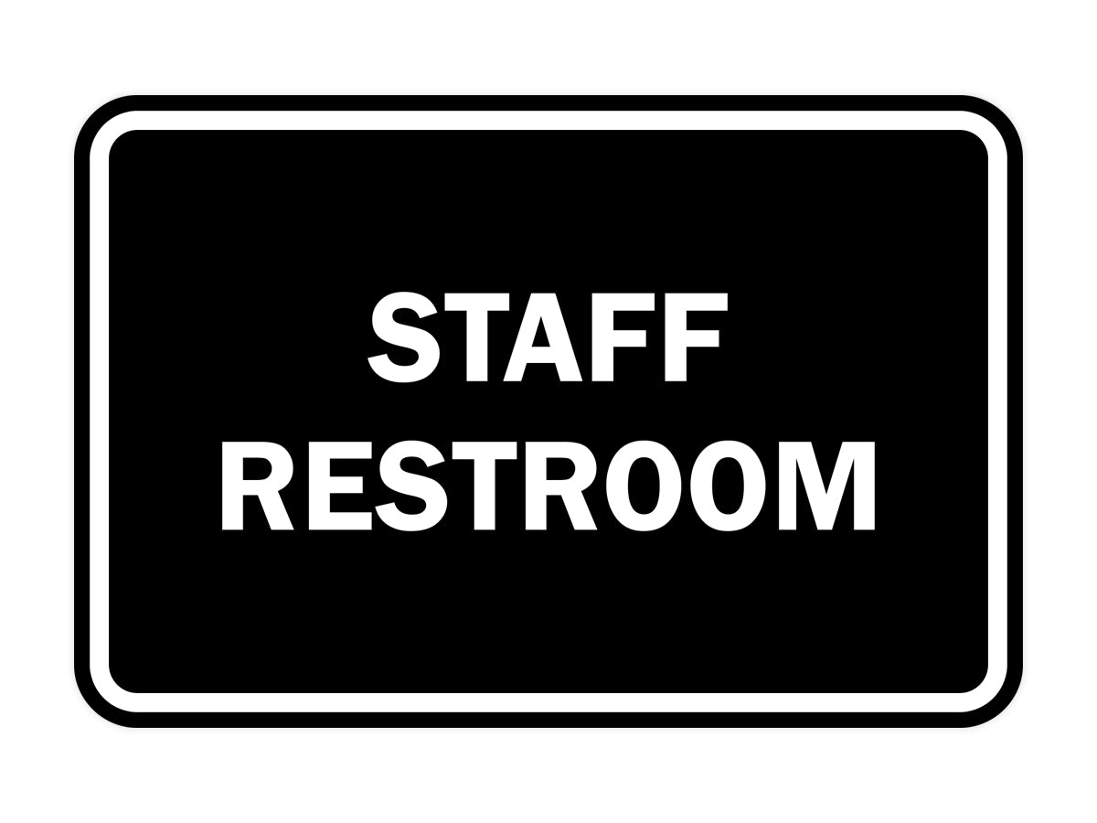 Signs ByLITA Classic Framed Staff Restroom Sign