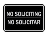 Signs ByLITA Classic Framed No Soliciting No Solicitar Sign