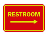 Signs ByLITA Classic Framed Restroom Directional Right Arrow
