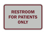 Signs ByLITA Classic Framed Restrooms For Patients Only Sign