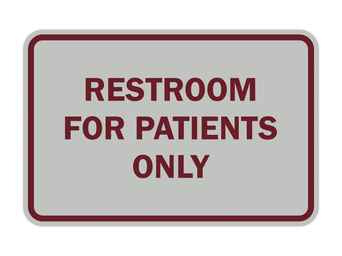 Signs ByLITA Classic Framed Restrooms For Patients Only Sign