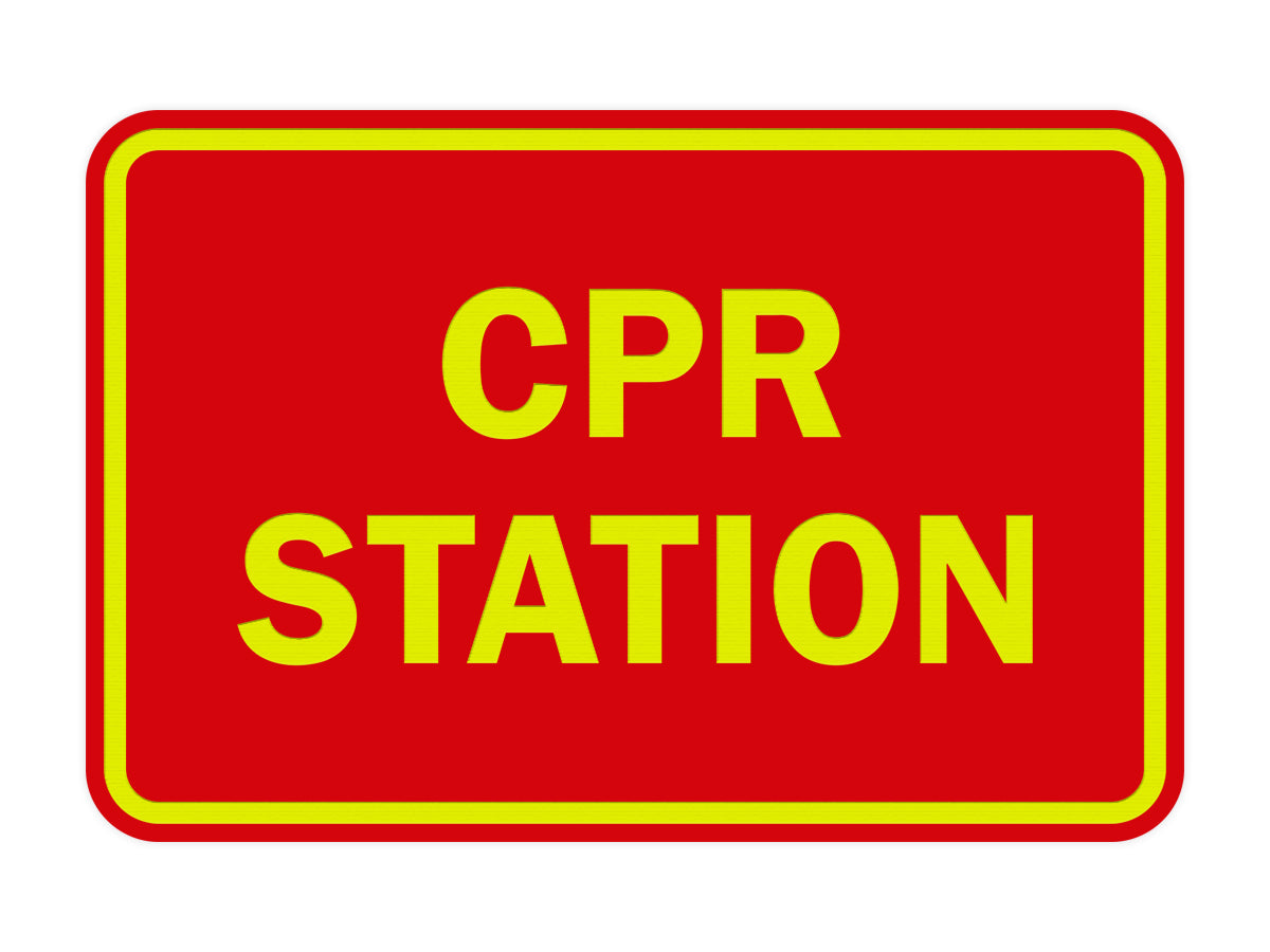 Signs ByLITA Classic CPR Station Sign